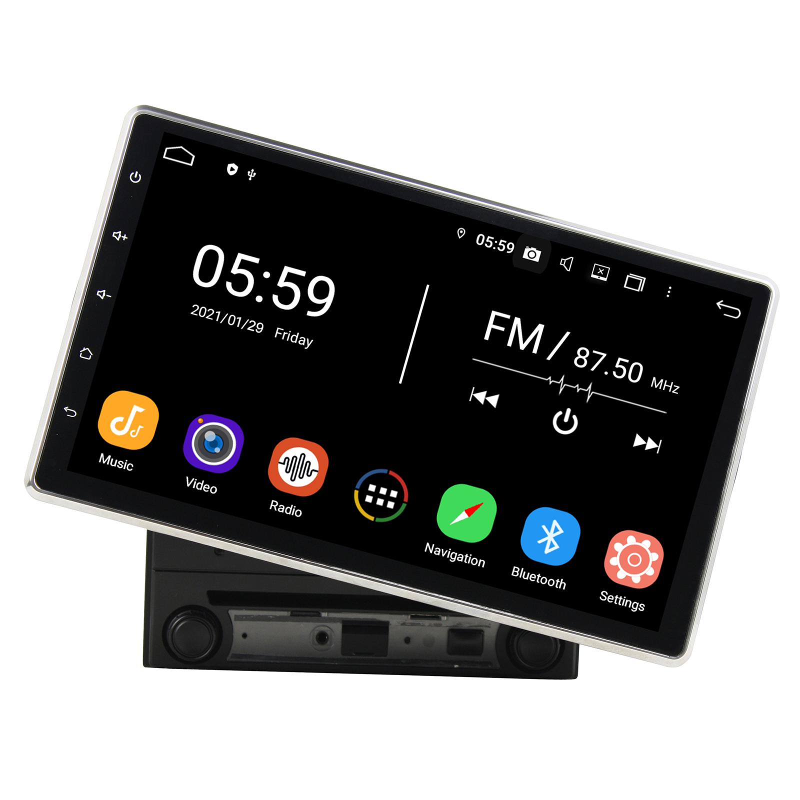 2 din inch touchscreen android 10 usb 64gb
