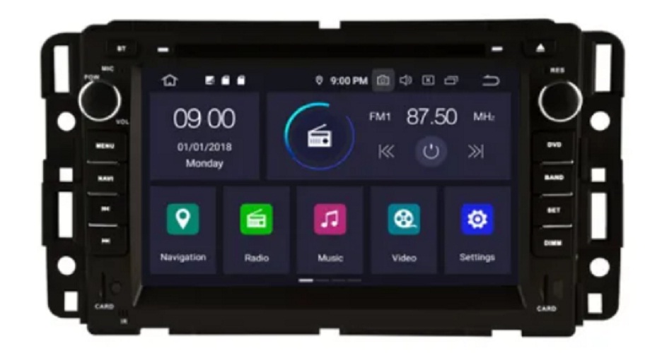 Aan boord kwaliteit Onheil autoradio GMC Navigatie Dvd carkit android 9 usb dab+ 64gb