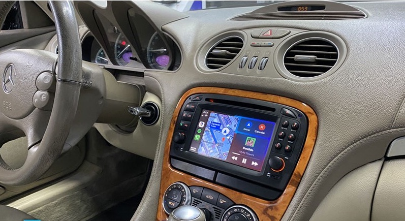monster Wiens Teleurgesteld Mercedes SL R230 2001-2012 radio navigatie bluetooth android 12 draadloos  apple carplay android auto overname