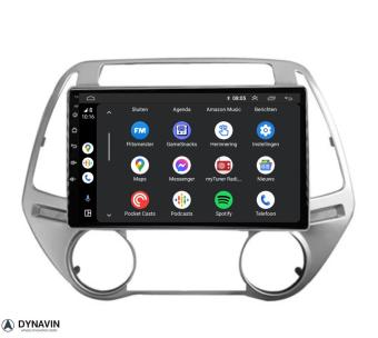 autoradio navigatie Hyundai I20 2012-2014 carkit android 13 draadloos apple carplay 