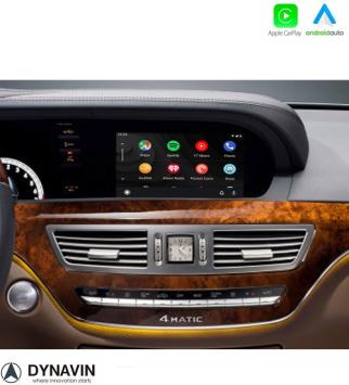 Navigatie Mercedes W221 S klasse carkit 9.5 inch touchscreen apple carplay android auto android 13